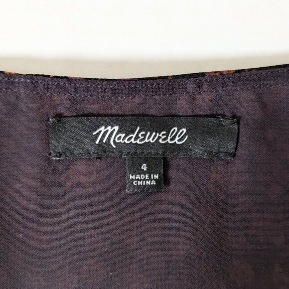 MADEWELL Women's Buttoned Top Blouse Size 4 Multi Floral Print NWOT - Picture 6 of 7